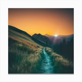 Sunrise Over The Mountains Canvas Print