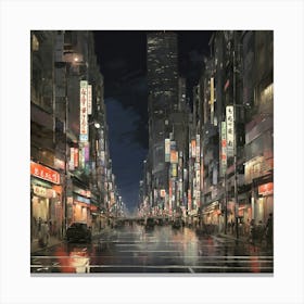 City At Night 2 Canvas Print