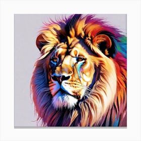 Colorful Lion 16 Canvas Print