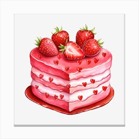 Valentine'S Day Cake 25 Canvas Print