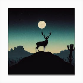 Deer In The Desert Canvas Print