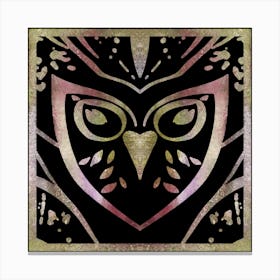 Owl Metallic Style 1 Canvas Print