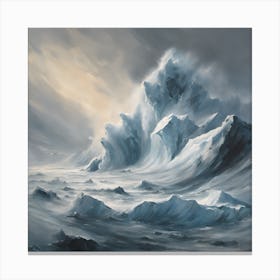 Icebergs Canvas Print