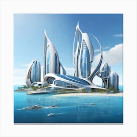 Futuristic City Canvas Print