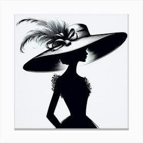 Silhouette of an elegant woman 2 Canvas Print