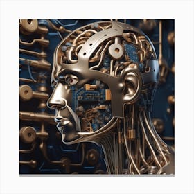 Robot Head 41 Canvas Print