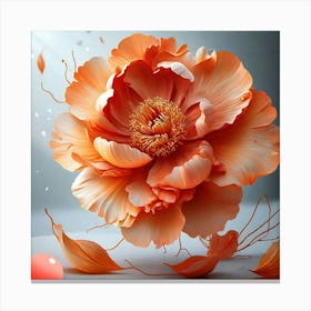 Peony Flower Canvas Print