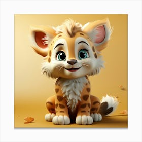 Cute Cheetah Cub Canvas Print