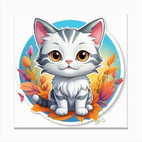 Autumn Cat Canvas Print