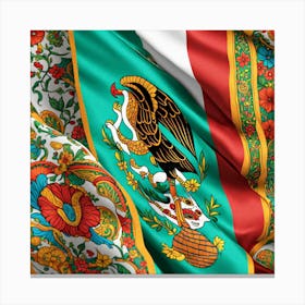Flag Of Mexico 8 Canvas Print
