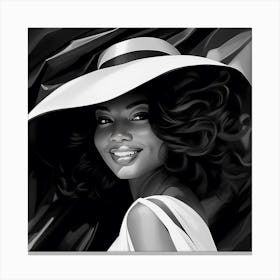 Black And White Portrait 6 Canvas Print