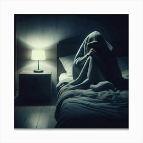 Dark Night In Bed Canvas Print