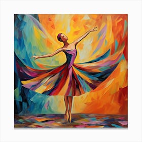 Dancer In Colorful Dress Canvas Print