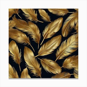 Gold Feathers 3 Canvas Print