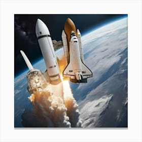 Space Shuttle Art Print 0 Canvas Print