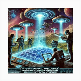 A Depiction Of The Interdimensional Intelligence B New Dimension Conquest Canvas Print