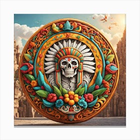 Day Of The Dead Skull 119 Canvas Print