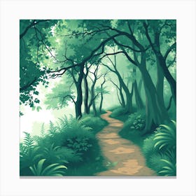 Path In The Forest Vector Lienzo