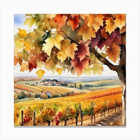 Autumn In The Vineyard Canvas Print