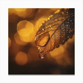 Droplets on Sunrise Canvas Print