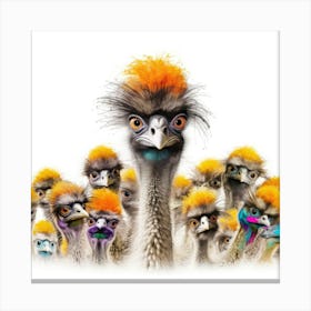 Ostriches Canvas Print