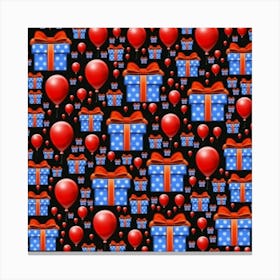 Red And Blue Balloons 1 Toile