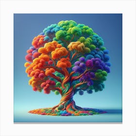 "Vibrant Vitality: The Spectrum Tree" is a stunning depiction of life's exuberance, featuring a tree with a riot of colorful foliage against a serene blue backdrop. This art piece celebrates nature's diversity, with each swirl and hue representing the tree's vibrant life force. A visual feast for the eyes, this masterpiece is a must-have for those looking to infuse their space with color and energy. The "Spectrum Tree" isn't just decor; it's a daily reminder of growth, vitality, and the colorful moments that make life beautiful. Perfect for both home and office spaces, it promises to be an uplifting presence that brightens your day. Canvas Print