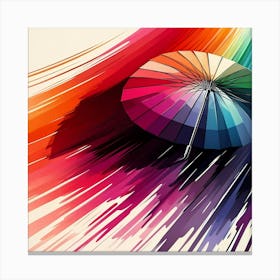 Rainbow Umbrella Canvas Print