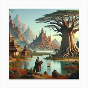 Fantasy Landscape Painting Canvas Print