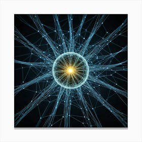 3d Image Of A Pulsating Light In Space Canvas Print