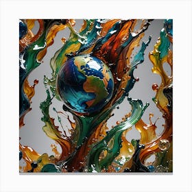 Earth In Water Canvas Print