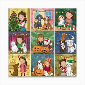 Santa'S Little Helpers Canvas Print