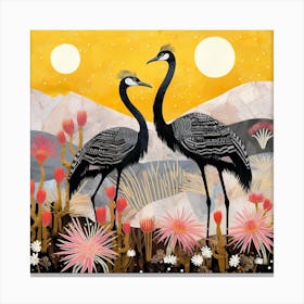 Bird In Nature Ostrich 3 Canvas Print