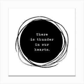 Thunder Heart Square Canvas Print