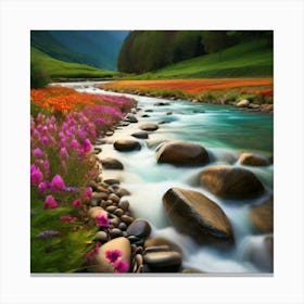 River In The Mountains 1 Canvas Print