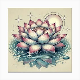 Tattoo Lotus 3 Canvas Print