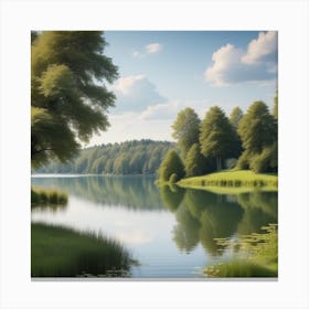 Lake With Trees 2 Canvas Print