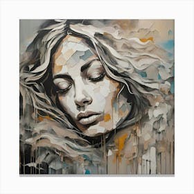 Girl With Eyes Closed Canvas Print