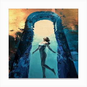 Woman In The Water 7 Canvas Print