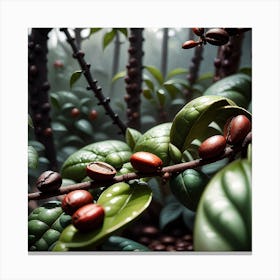 Coffee Beans In The Forest 13 Canvas Print