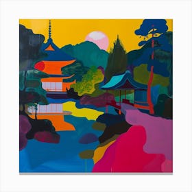 Colourful Gardens Ryoan Ji Garden Japan 6 Canvas Print