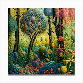 Colorful Forest Canvas Print