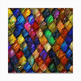 Fish Scales Multicolour Abstractanimal Fractal Patternbold Colours By Jacob Lawrence And Franci Canvas Print