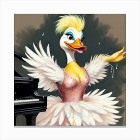 Duck In A Dress Canvas Print