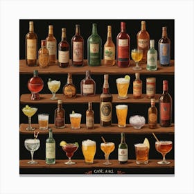 Default Alcoholic Drinks Of Different Countries Aesthetic 0 (1) Canvas Print