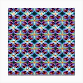 Psychedelic Flower Pattern Canvas Print