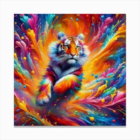 Colorful Tiger 4 Canvas Print