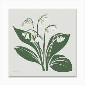 Elegant Simplicity Lily Of The Valley In Matisse Style 4 Canvas Print