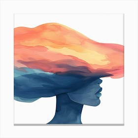 Abstract Of A Woman'S Head 3 Canvas Print