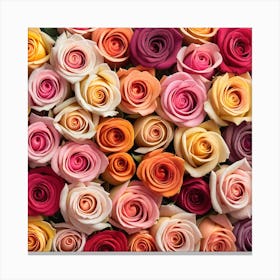 Colorful Roses Background 53 Canvas Print